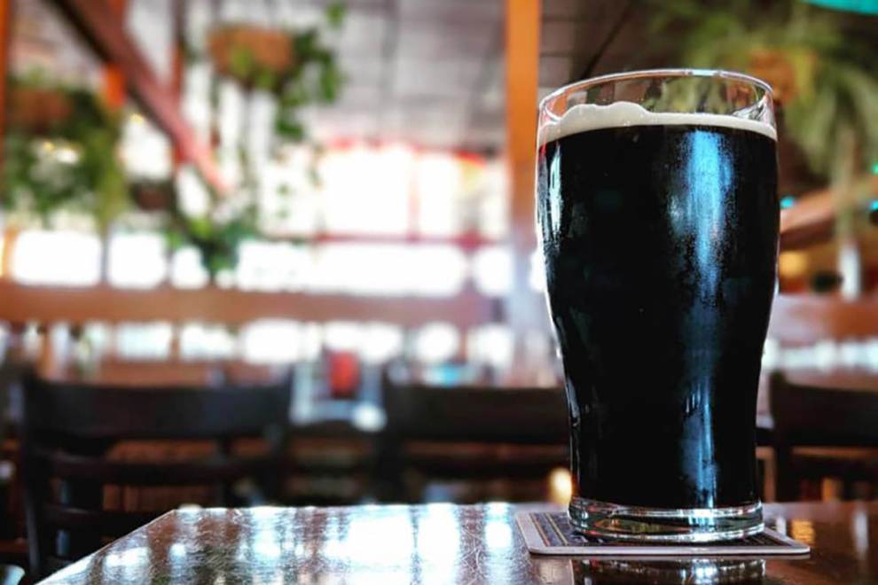A pint of beer at a brewery in Lincoln City, OR.