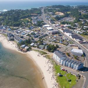 Lincoln City aerial view