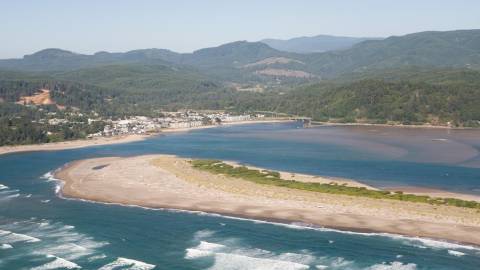 Siletz Bay in Lincoln City looking to the east