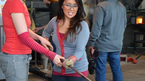 Try blowing glass at the Jennifer Sears Glass Art Studio in Lincoln City