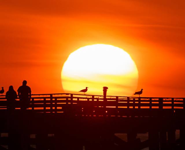 Sunset over Siletz Bay in Lincoln City - Oregon Coast